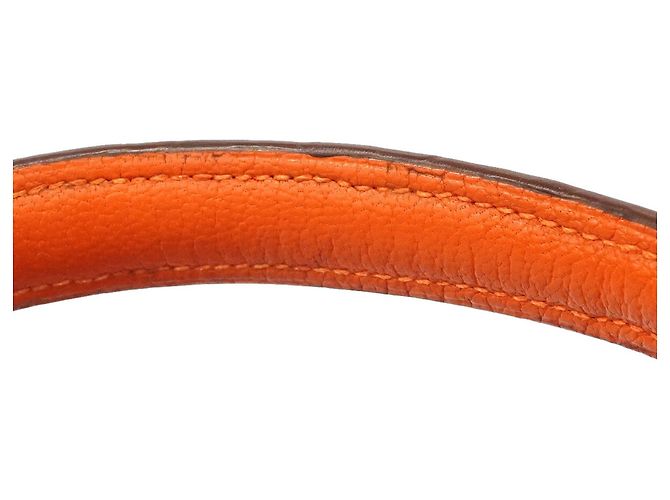 Hermès Borsa Hermes Kelly 35 in pelle Chevre Orange Arancione - vista 8