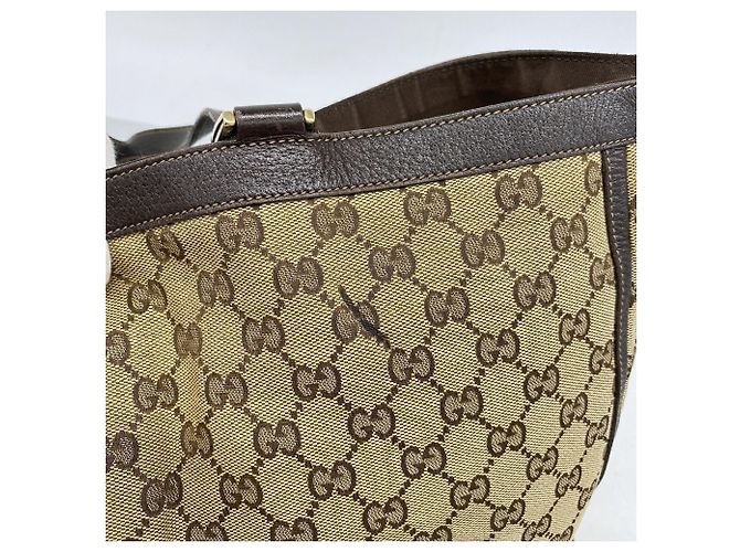 Borsa Tote Gucci GG Canvas Marrone Beige - vista 10