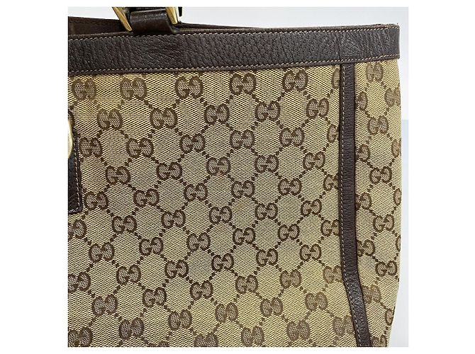 Borsa Tote Gucci GG Canvas Marrone Beige - vista 15