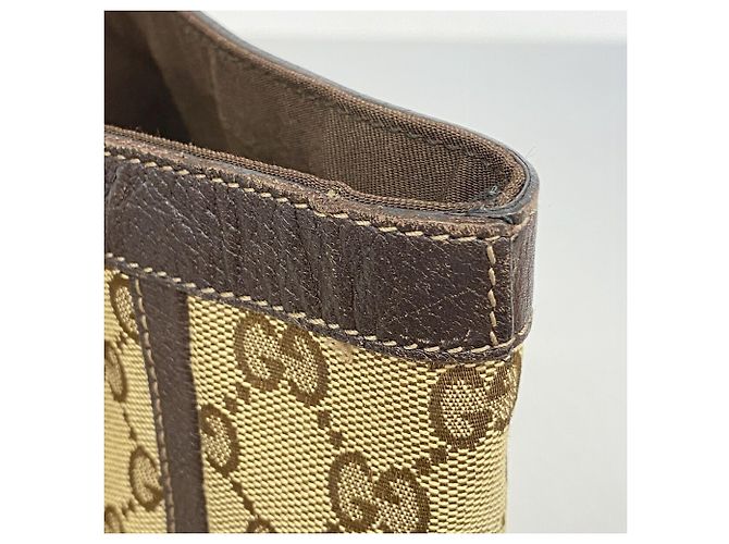 Borsa Tote Gucci GG Canvas Marrone Beige - vista 6