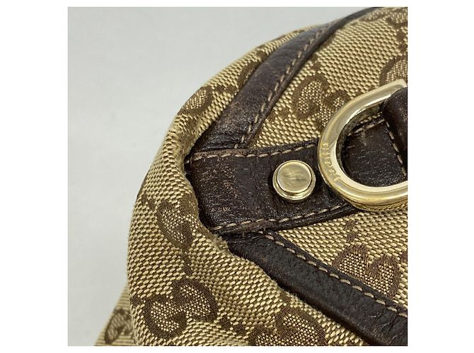 Borsa Tote Gucci GG Canvas Marrone Beige - vista 7