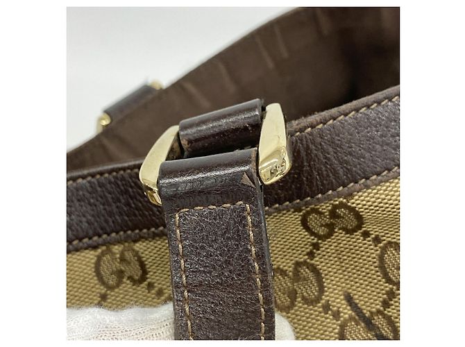 Borsa Tote Gucci GG Canvas Marrone Beige - vista 8