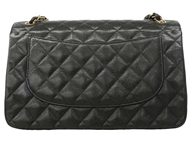 Timeless Borsa a tracolla Chanel in pelle di vitello martellata nera Nero - vista 10