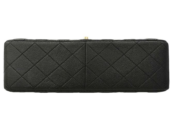 Timeless Borsa a tracolla Chanel in pelle di vitello martellata nera Nero - vista 3
