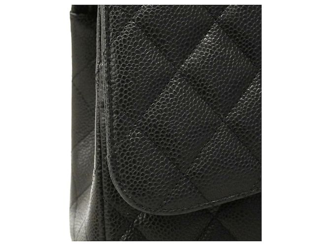 Timeless Borsa a tracolla Chanel in pelle di vitello martellata nera Nero - vista 8