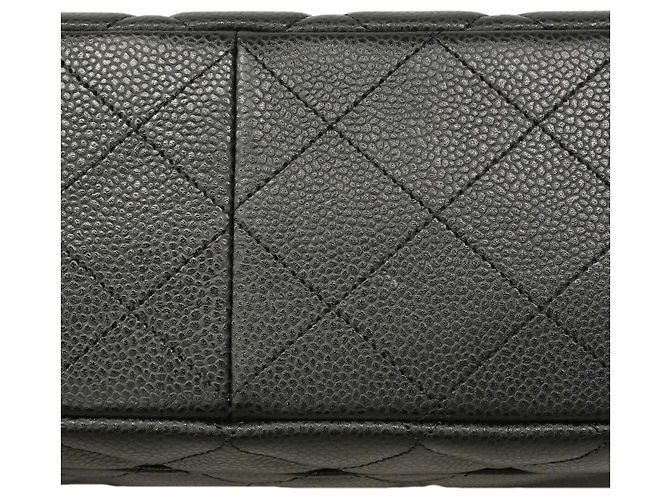 Borsa a tracolla Chanel in vitello grana nera Nero - vista 10