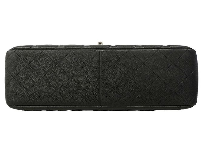 Borsa a tracolla Chanel in vitello grana nera Nero - vista 3