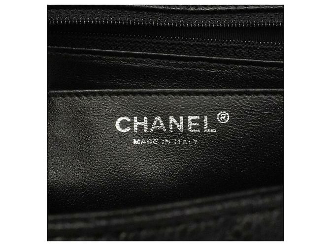 Borsa a tracolla Chanel in vitello grana nera Nero - vista 5