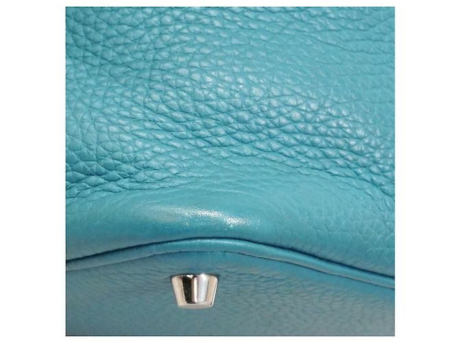 Hermès Borsa Hermes Picotin Lock PM in Blue Jean - vista 11