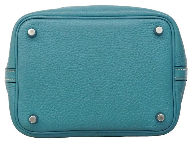 Hermès Borsa Hermes Picotin Lock PM in Blue Jean - vista 3