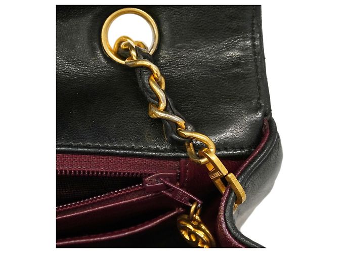 Borsa a tracolla Chanel Diana Chain Nero - vista 8