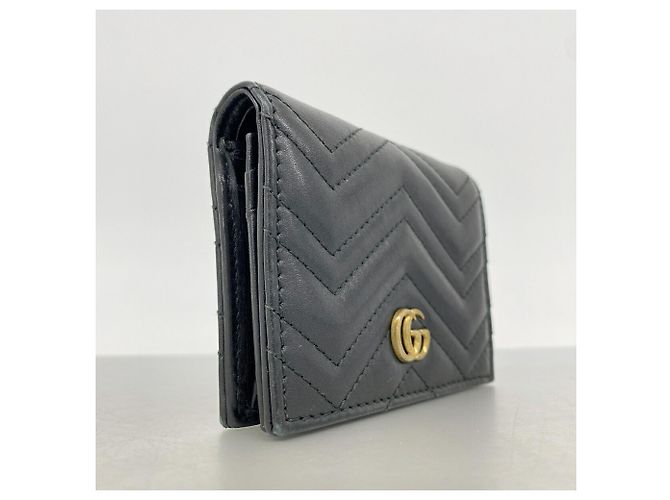 Cartera bi-fold Gucci GG Marmont Negro - vista 2