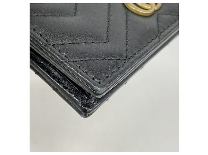 Cartera bi-fold Gucci GG Marmont Negro - vista 5