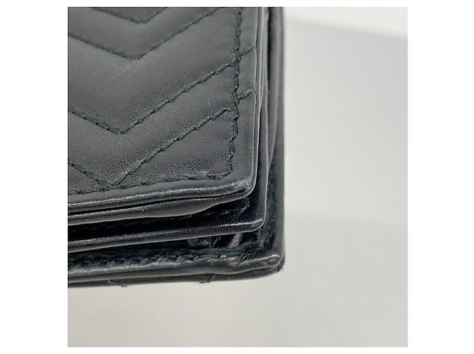 Cartera bi-fold Gucci GG Marmont Negro - vista 6