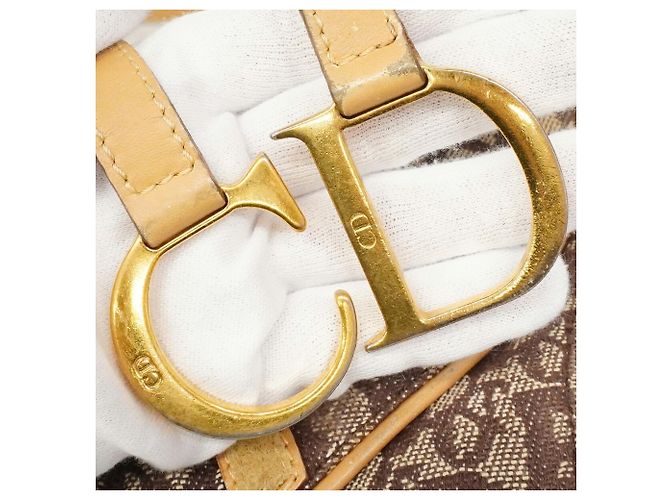 Borsa Christian Dior Trotter Saddle Canvas Marrone - vista 12