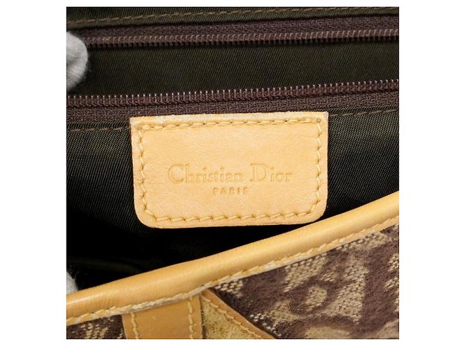 Borsa Christian Dior Trotter Saddle Canvas Marrone - vista 5