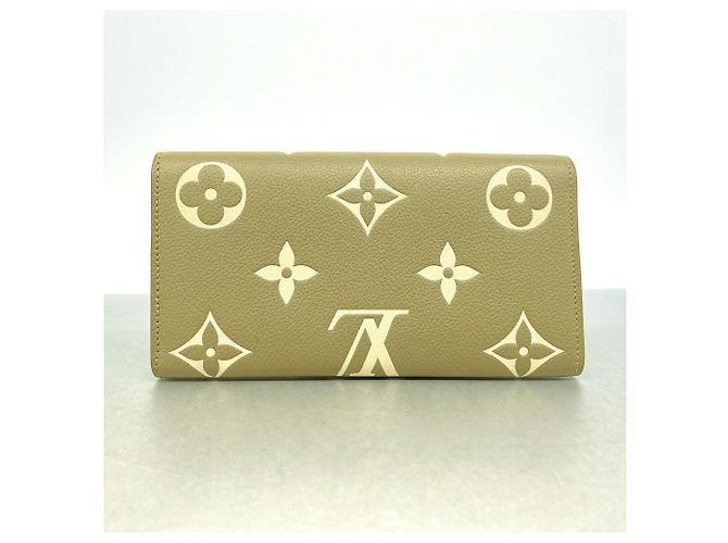 Sarah Portafoglio lungo Louis Vuitton Monogram Empreinte Bicolor Beige - vista 11