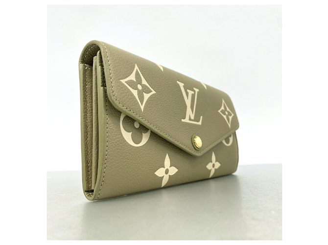Sarah Portafoglio lungo Louis Vuitton Monogram Empreinte Bicolor Beige - vista 2