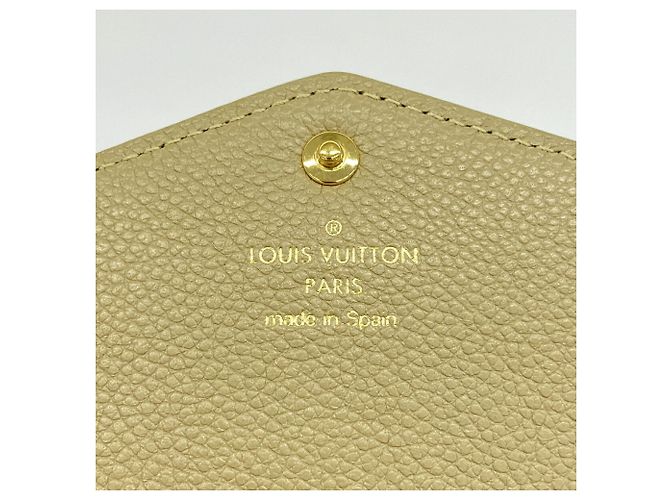 Sarah Portafoglio lungo Louis Vuitton Monogram Empreinte Bicolor Beige - vista 4