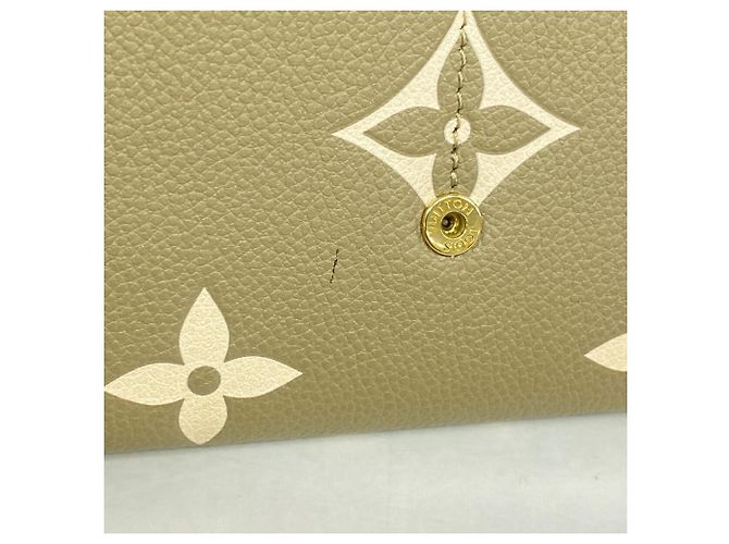 Sarah Portafoglio lungo Louis Vuitton Monogram Empreinte Bicolor Beige - vista 9
