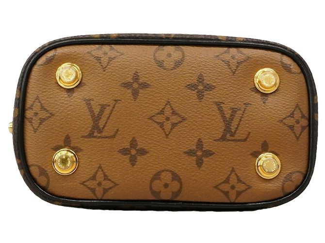Borsa Vanity Louis Vuitton Monogram Reverse Marrone - vista 3