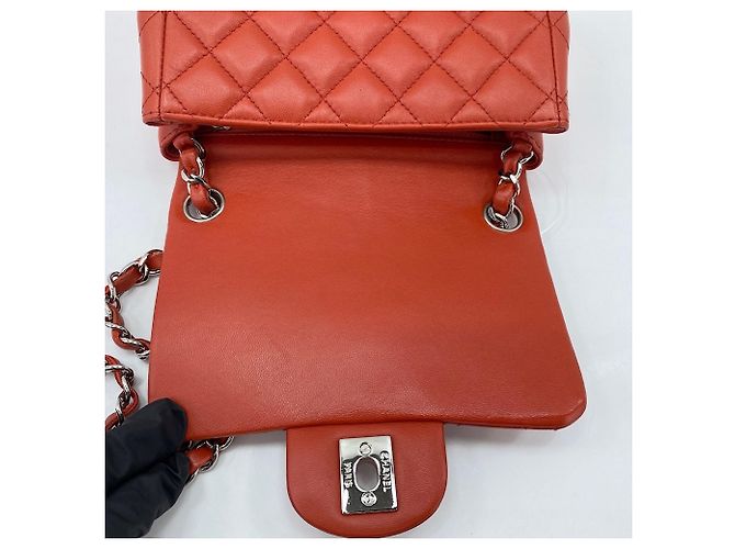 Borsa a tracolla CHANEL Matelassé Arancione - vista 10