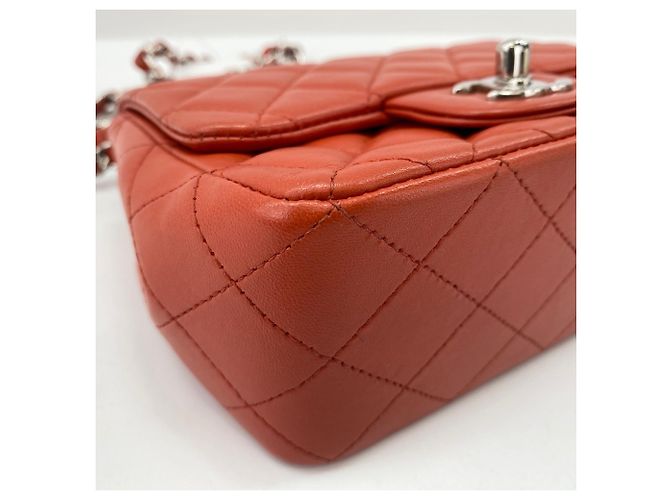 Borsa a tracolla CHANEL Matelassé Arancione - vista 7