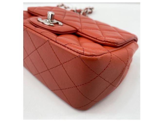Borsa a tracolla CHANEL Matelassé Arancione - vista 8