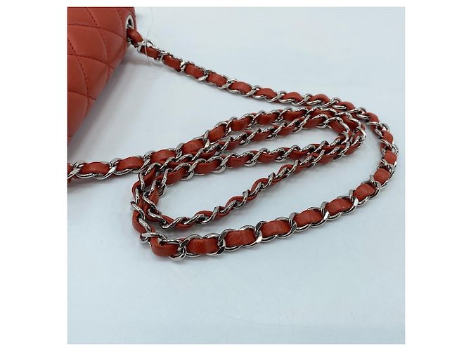 Borsa a tracolla CHANEL Matelassé Arancione - vista 9