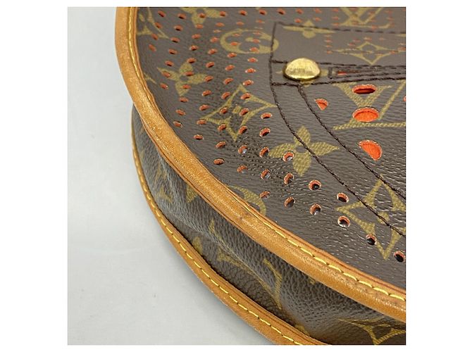 Borsa a tracolla Louis Vuitton Monogram Perfo Demilune Arancione - vista 7