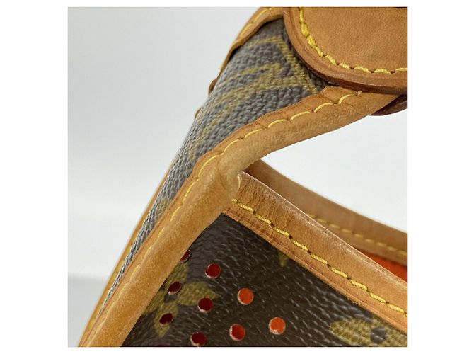 Borsa a tracolla Louis Vuitton Monogram Perfo Demilune Arancione - vista 8