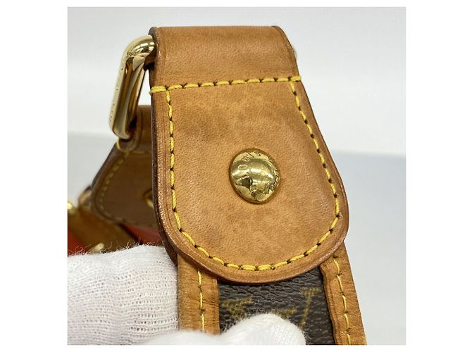 Borsa a tracolla Louis Vuitton Monogram Perfo Demilune Arancione - vista 9