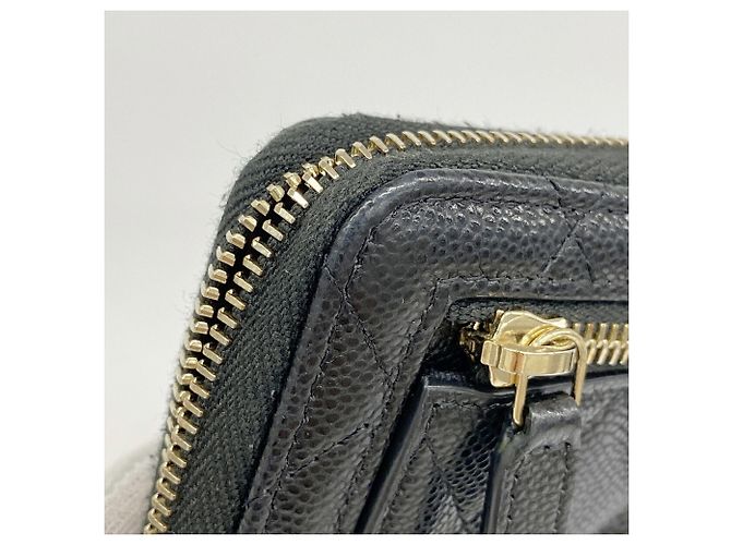Timeless Cartera Chanel Matelassé de piel caviar Negro - vista 6