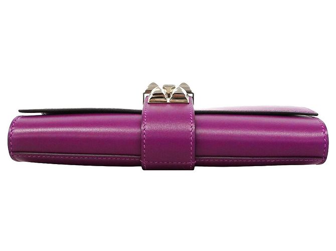 Hermès Clutch Hermes in pelle Violet Tadelakt Porpora - vista 3