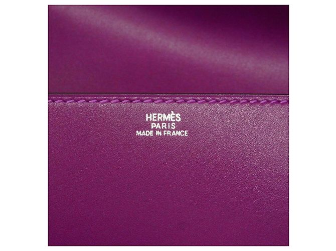 Hermès Clutch Hermes in pelle Violet Tadelakt Porpora - vista 5