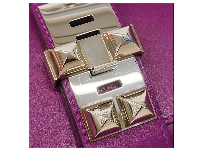 Hermès Clutch Hermes in pelle Violet Tadelakt Porpora - vista 8