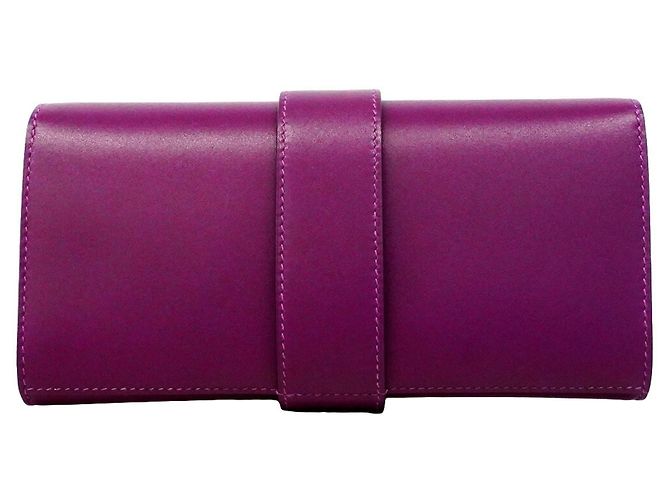 Hermès Clutch Hermes in pelle Violet Tadelakt Porpora - vista 9