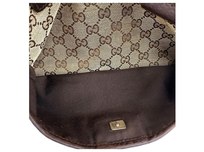 GUCCI Sherry Line GG Logo Canvas Leder Tote Bag Braun Rot Grün - Ansicht 10