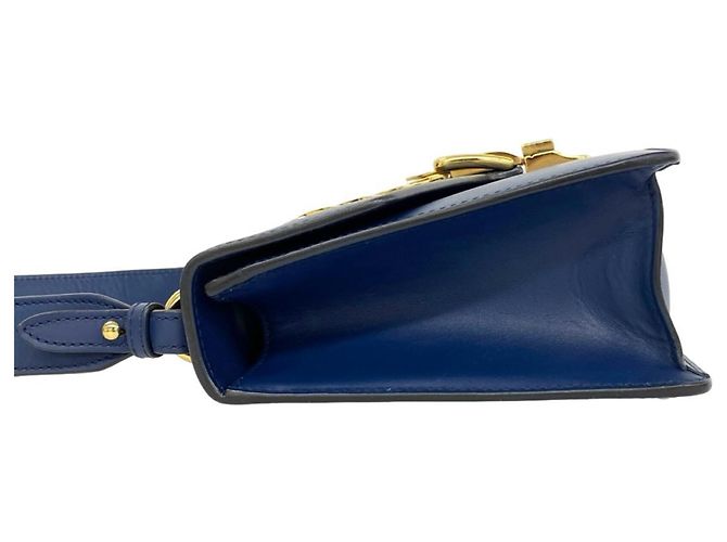 Borsa a tracolla 2-Way in pelle GUCCI Sylvie Sherry Line Rosso Verde Blu navy - vista 5