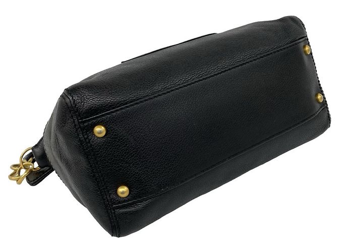 Chanel Coco Mark Mini Leder-Tote-Bag mit Kette Schwarz - Ansicht 7