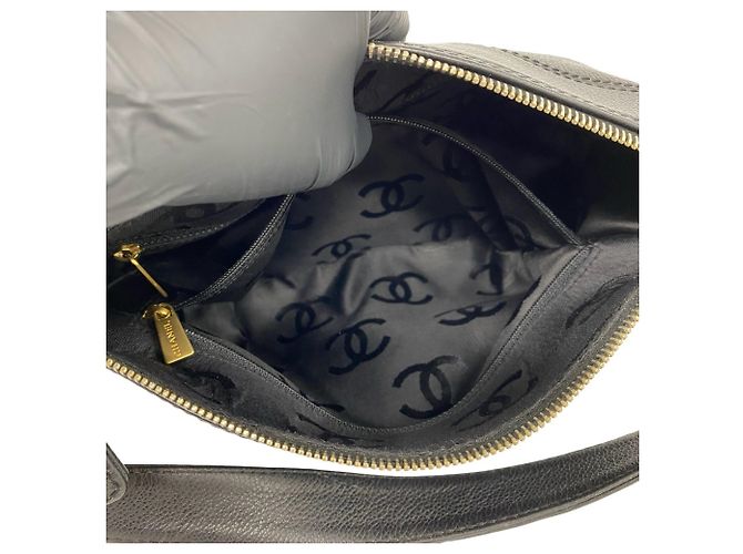 Chanel Coco Mark Mini Leder-Tote-Bag mit Kette Schwarz - Ansicht 9