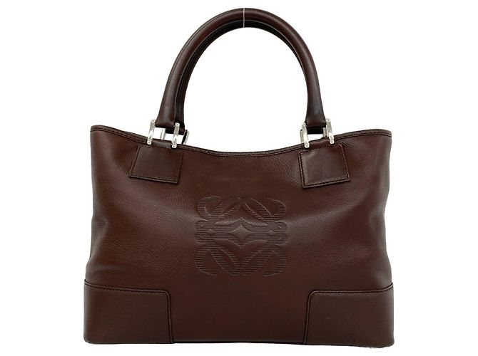 Loewe Fusta Handtasche aus Leder mit eingraviertem Anagram-Logo Braun - Ansicht 3