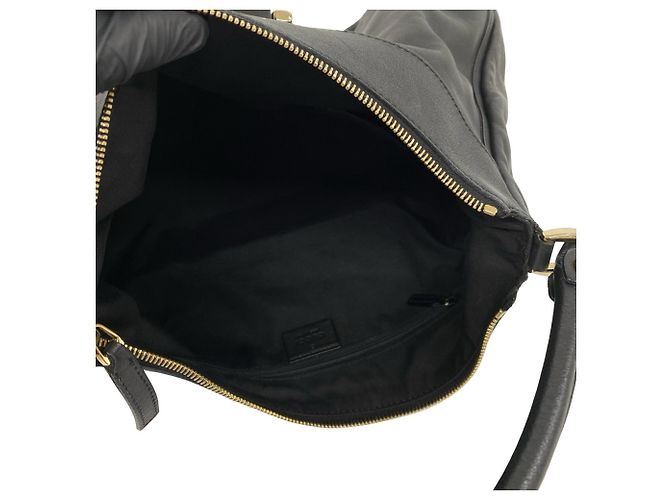Borsa tote Gucci in pelle nera Nero - vista 9