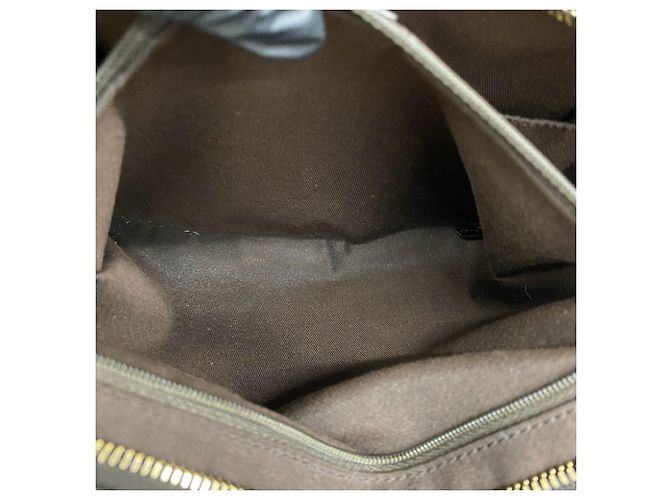 GUCCI GG Supreme Logo Leder-Tote-Bag Braun Beige - Ansicht 10