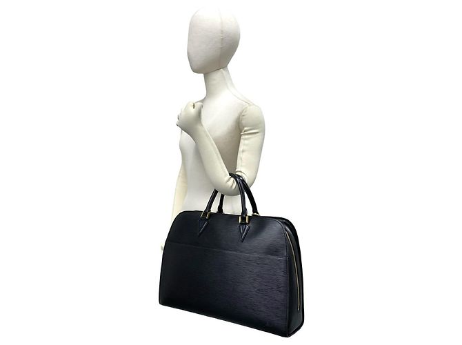 Borsa da lavoro Louis Vuitton Sorbonne in pelle Epi Nero - vista 2