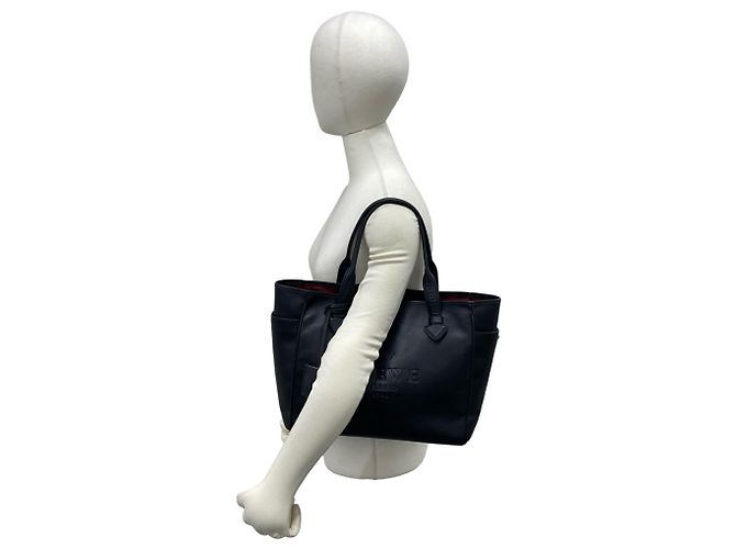Loewe Vintage Heritage Ledertasche Tote Bag Schwarz - Ansicht 2