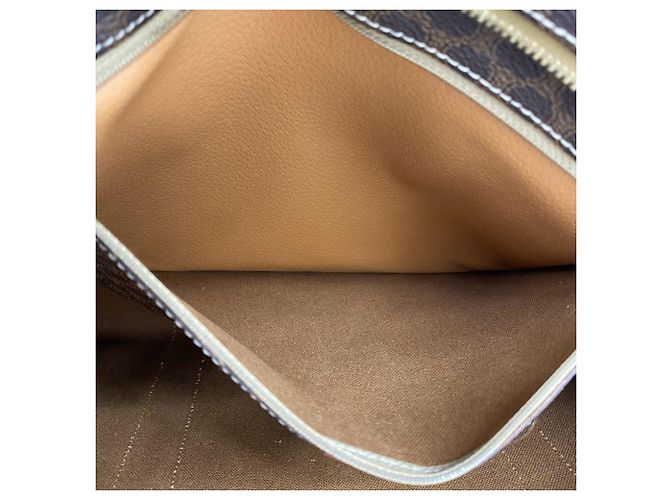Céline Celine Vintage Macadam Blazon Leder Tote Bag Braun - Ansicht 10