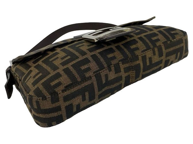 Zucca Fendi Vintage Mamma Bucket Handtasche Braun Schwarz - Ansicht 7