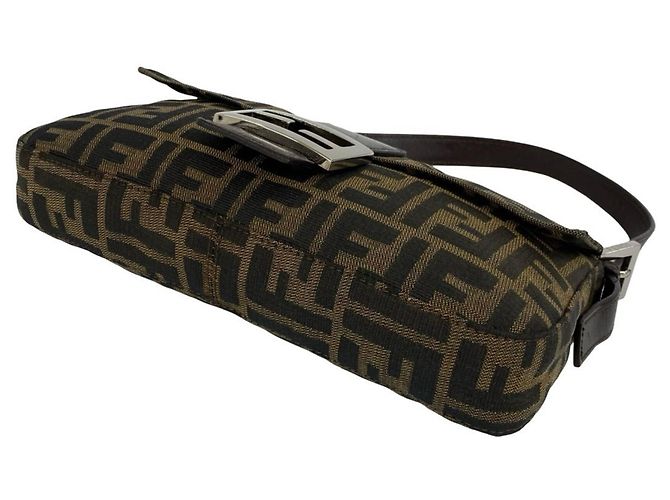 Zucca Fendi Vintage Mamma Bucket Handtasche Braun Schwarz - Ansicht 8