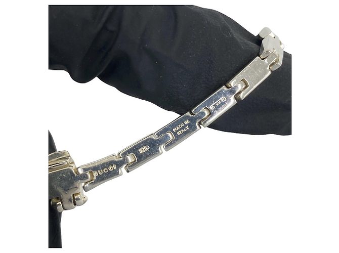 Bracciale con charm Gucci Vintage in argento sterling - vista 3